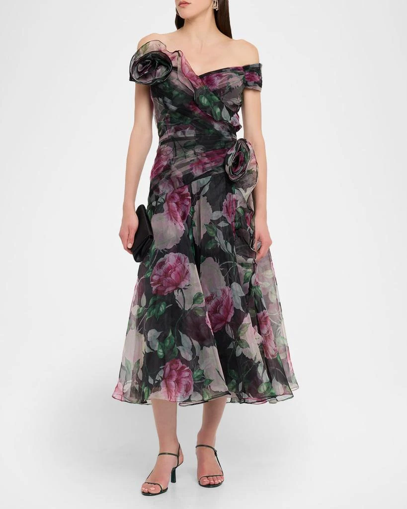 Off-Shoulder Pleated Organza Midi Dress  On Sale Now with Up to 60% Off |  Discover Exclusive Deals & Savings at BeyondStyle  Authentic Teri Jon women's  clothing|Women|women|dresses with Limited-Time Discounts, Free