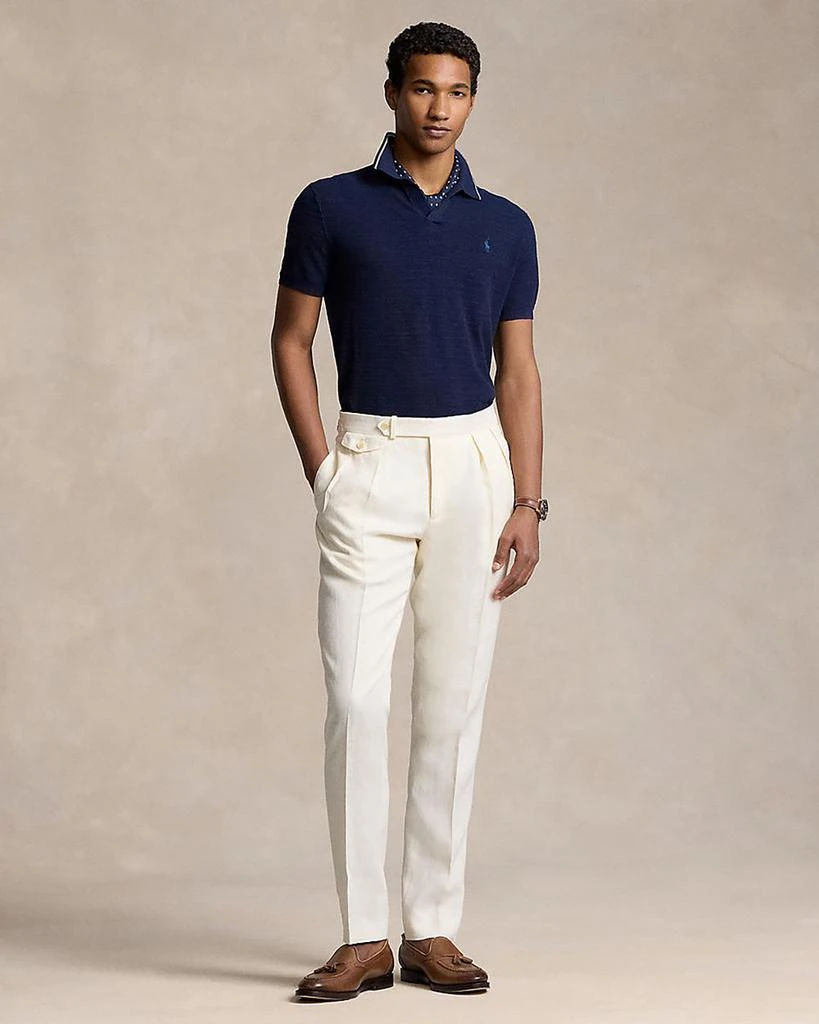 Ralph Lauren Textured Cotton-Linen Polo Sweater 1