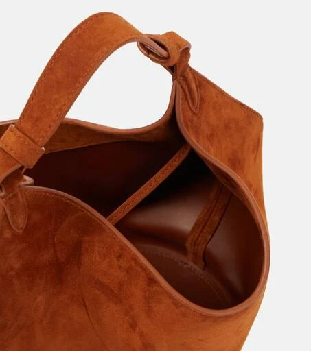 Khaite Lotus Mini suede tote bag 3