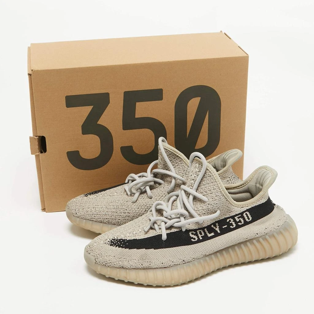 YEEZY Yeezy x Adidas Grey/Black Knit Fabric Boost 350 V2 Slate Sneakers Size 41 1/3 9