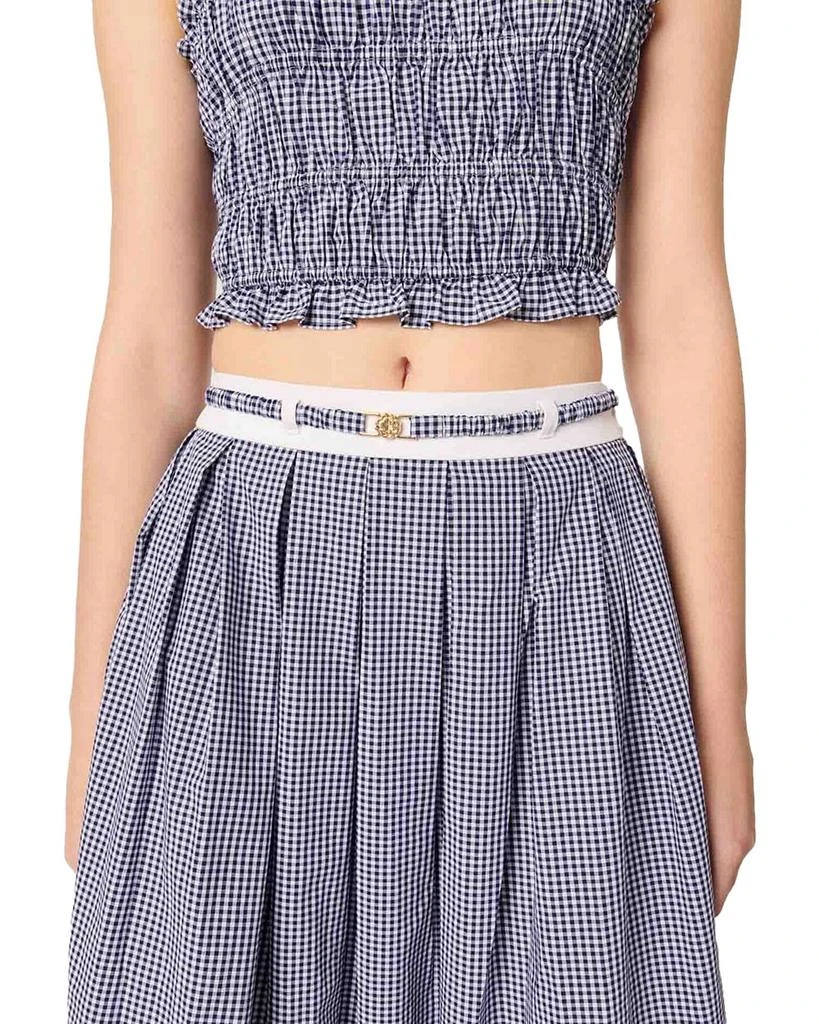 Maje Gingham Maxi Skirt 5