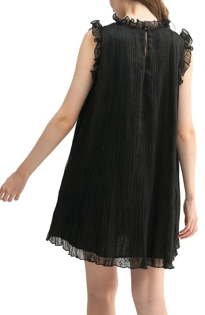 Lush Floral Imprint Textured Chiffon Dress 3