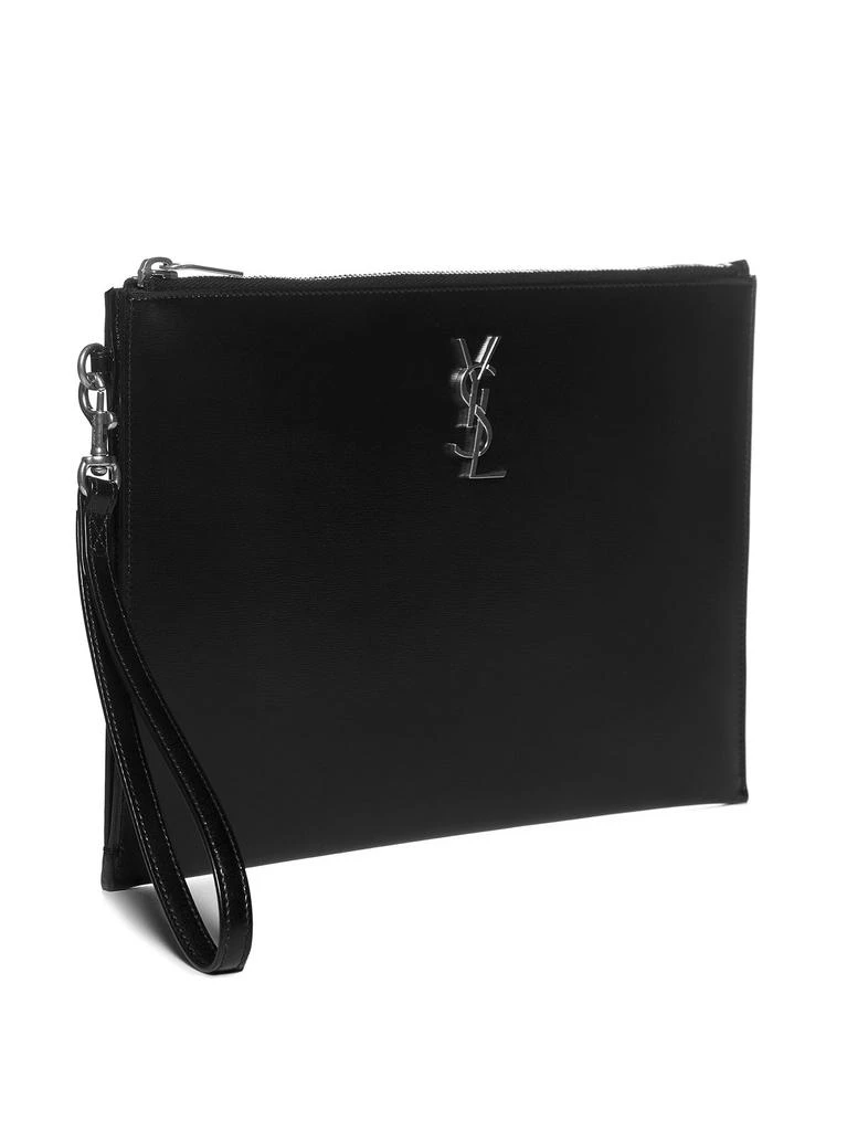 Yves Saint Laurent Saint Laurent Logo Plaque Zipped Clutch Bag 3