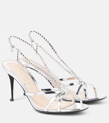 Gucci Heloise patent leather platform sandals