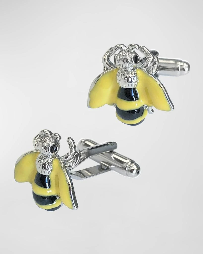 Link Up Men's Enamel Bee with Yellow Wings Cufflinks 3