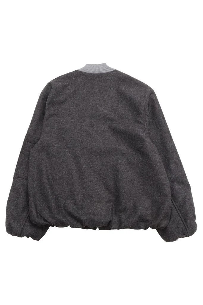 MSGM MSGM Kids Logo Patch Zipped Bomber Jacket 2