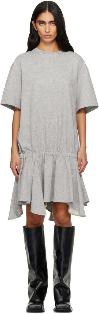 FIDAN NOVRUZOVA Gray Rhea T-Shirt Minidress