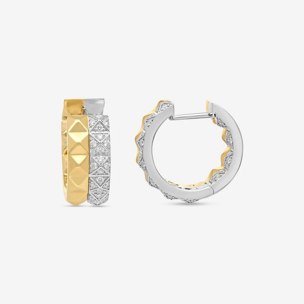 Roberto Coin Roberto Coin Obelisco 18K Yellow 
White Gold Diamond Earrings 7771787AJERX-copy 3