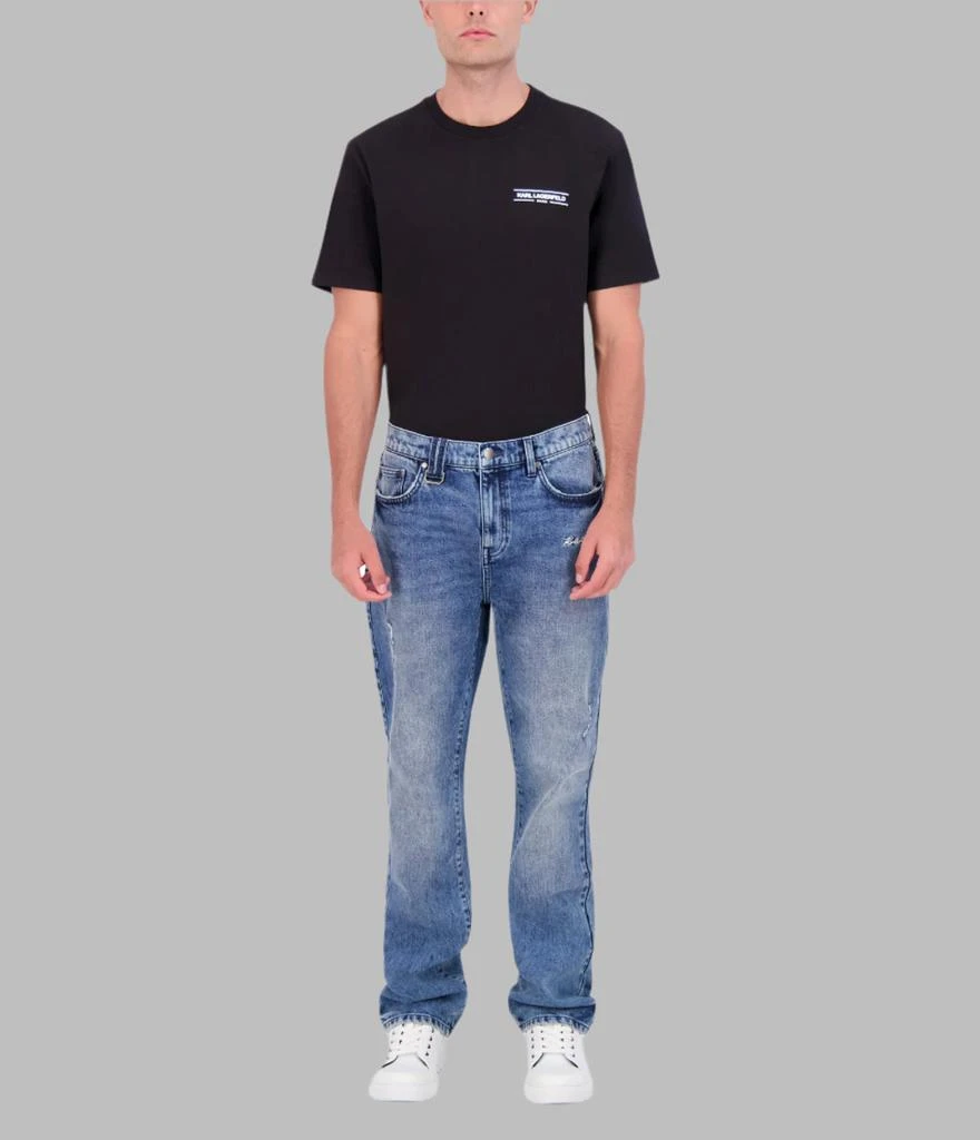 Karl Lagerfeld Paris 5 POCKET DENIM PANT WITH SIGNATURE LOGO 4
