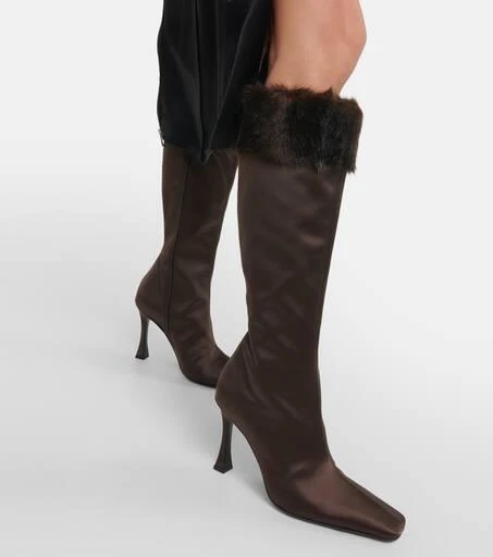 Magda Butrym Faux satin knee-high boots 4