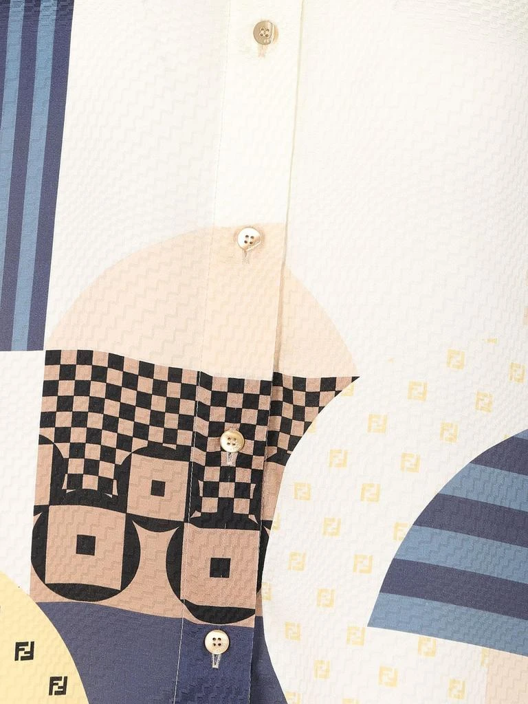 Fendi Fendi Patchwork Printed Long Sleeved Shirt 3