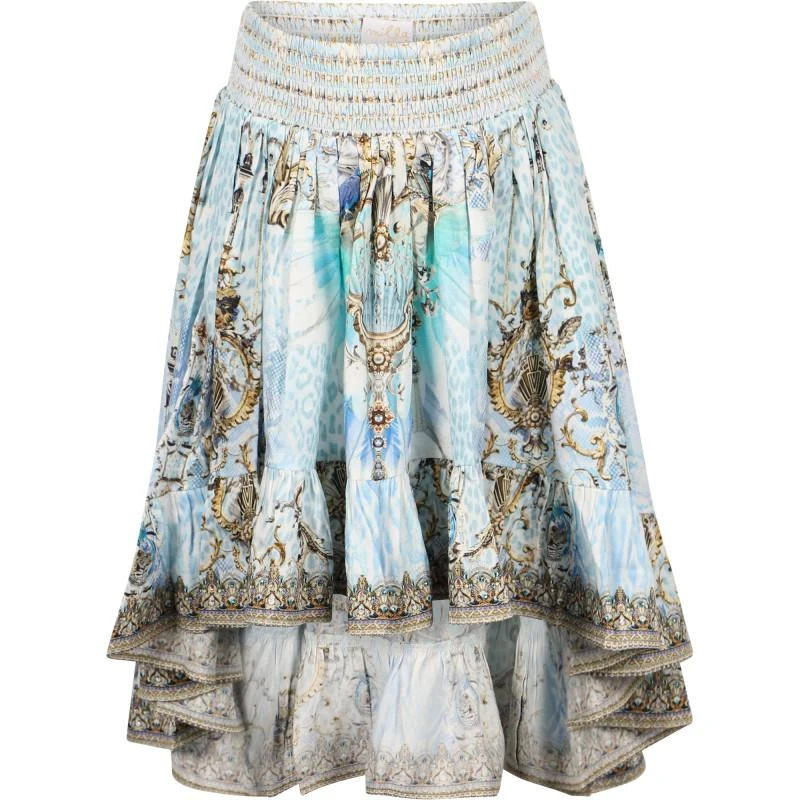 Camilla High low hem skirt in light blue 1