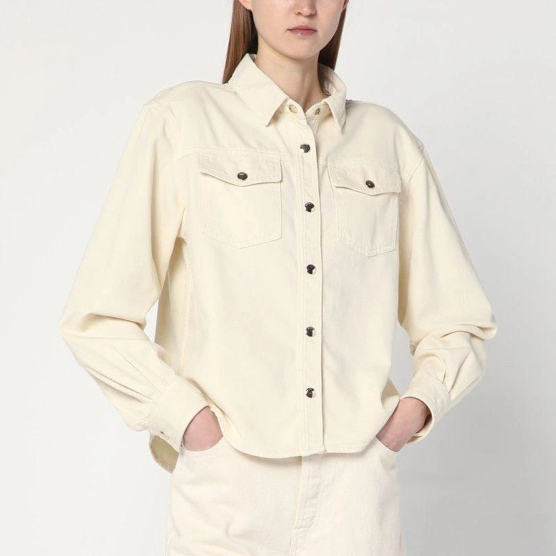 FRAME BUTTER-COLOURED DENIM SHIRT 1
