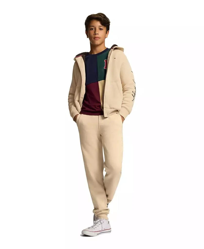 Tommy Hilfiger Big Boys Tommy Script Zip Front Soft Sherpa Hoodie 6