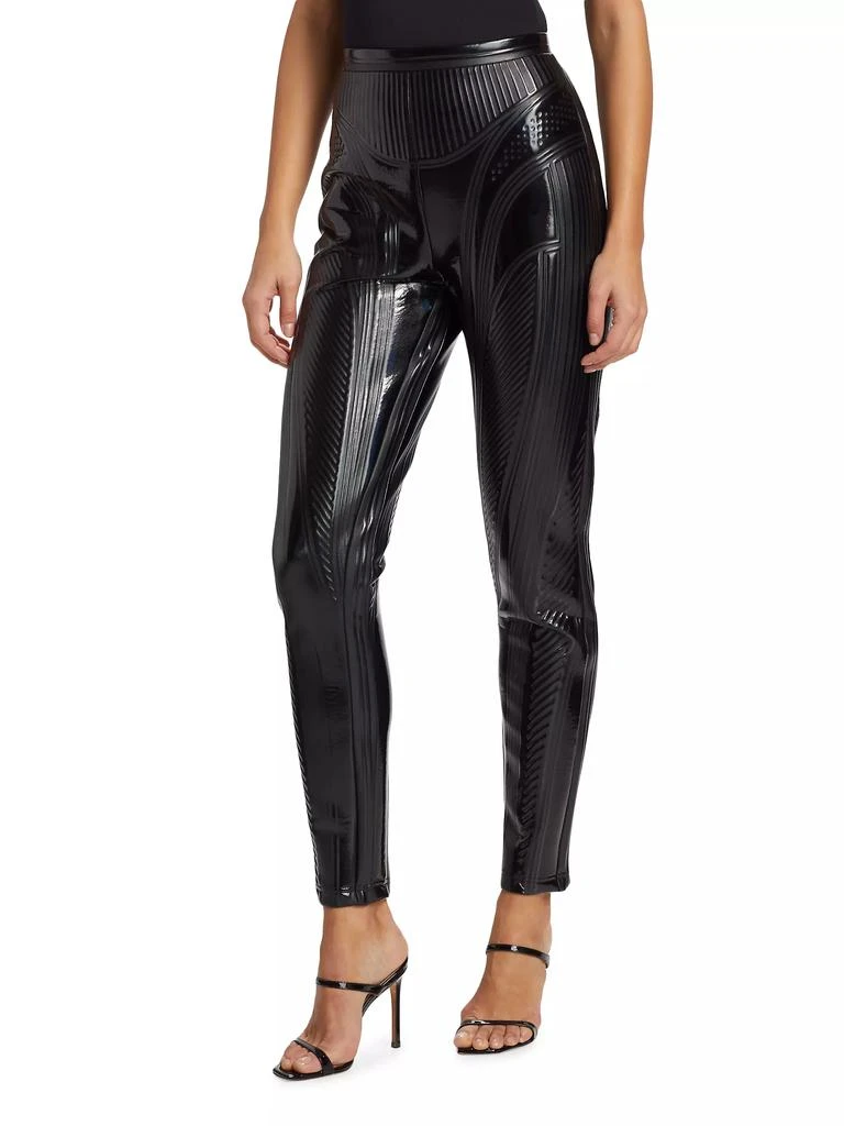 Mugler Faux Patent Leather Pants 4