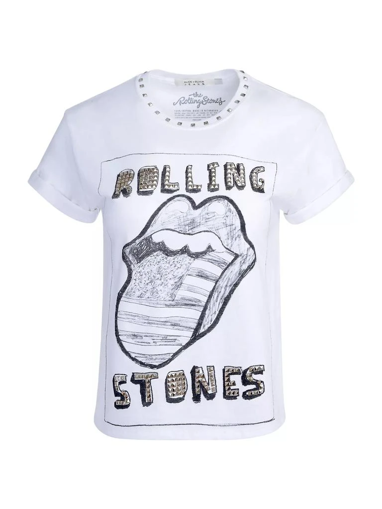 Alice + Olivia Berk Studded Rolling Stones T-Shirt 1