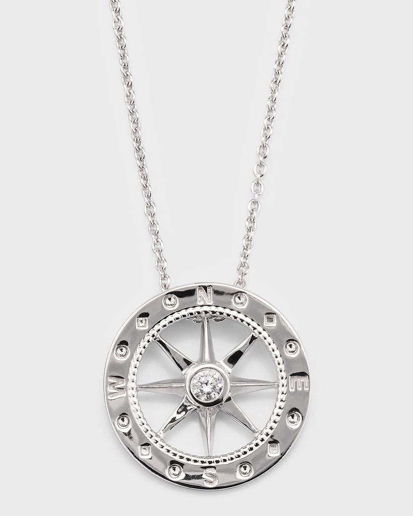 Roberto Coin 18K White Gold Compass Necklace