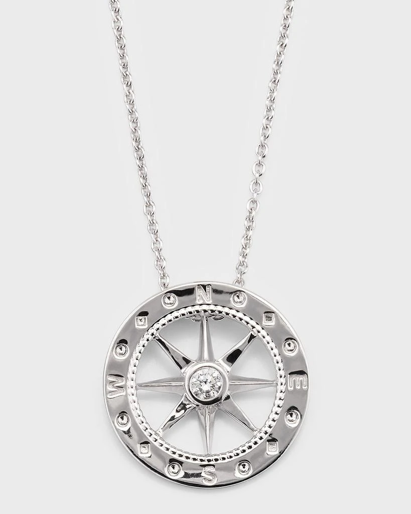 Roberto Coin 18K White Gold Compass Necklace 1