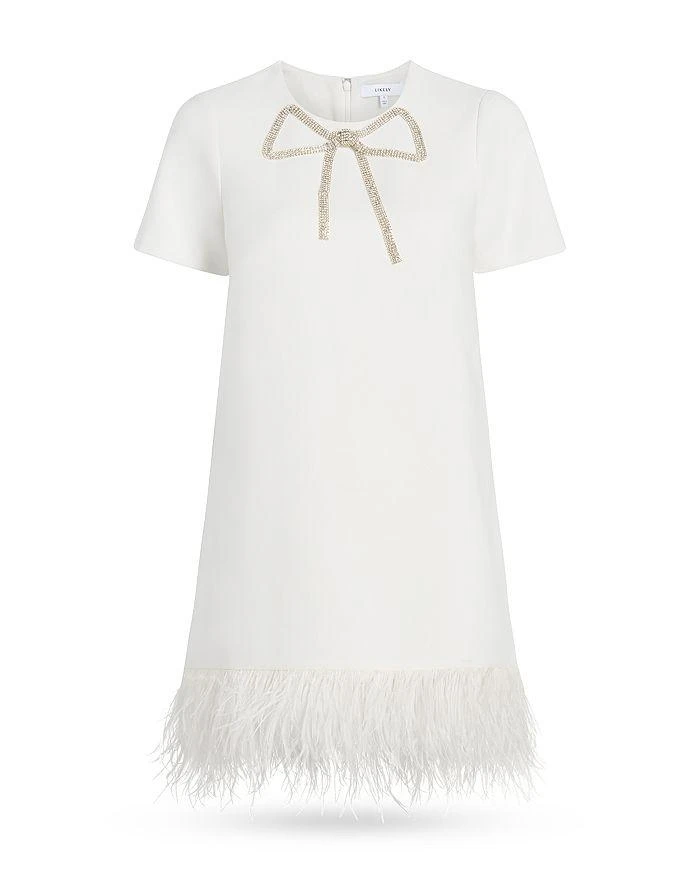 Likely Marullo Bow Embellished Feather Mini Dress 4