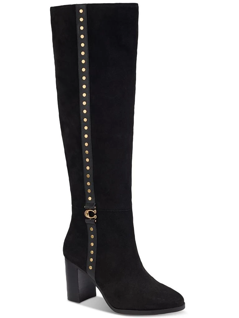 COACH Ollie Womens Suede Tall Over-The-Knee Boots 1