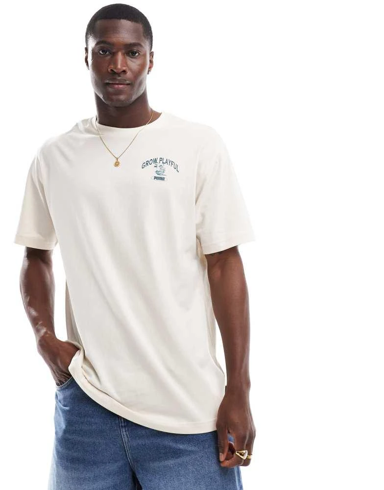 Puma Puma Grow Playful t-shirt in snow 3