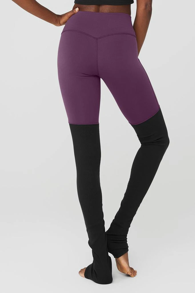 Alo Yoga Airbrush High-Waist Highlight Goddess Legging - Dark Plum/Black 2