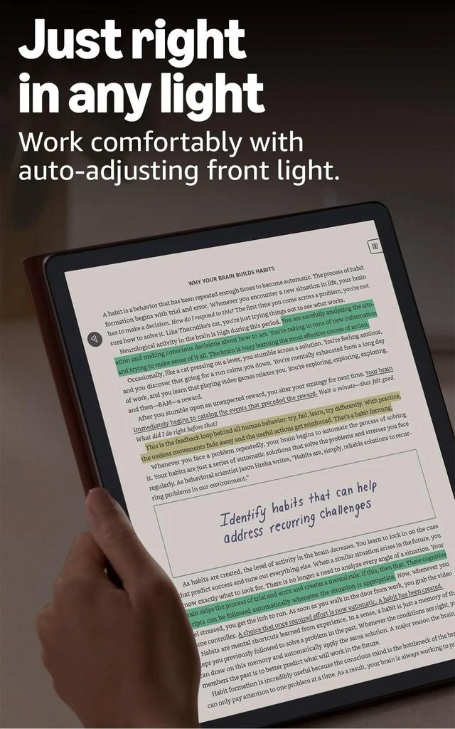 Amazon Amazon Kindle Scribe Colorsoft 32GB (newest model) — 11” paper-like color display with front light — Thin, light, powerful — Write in notebooks, documents, and books. Includes Premium Pen - Graphite 9