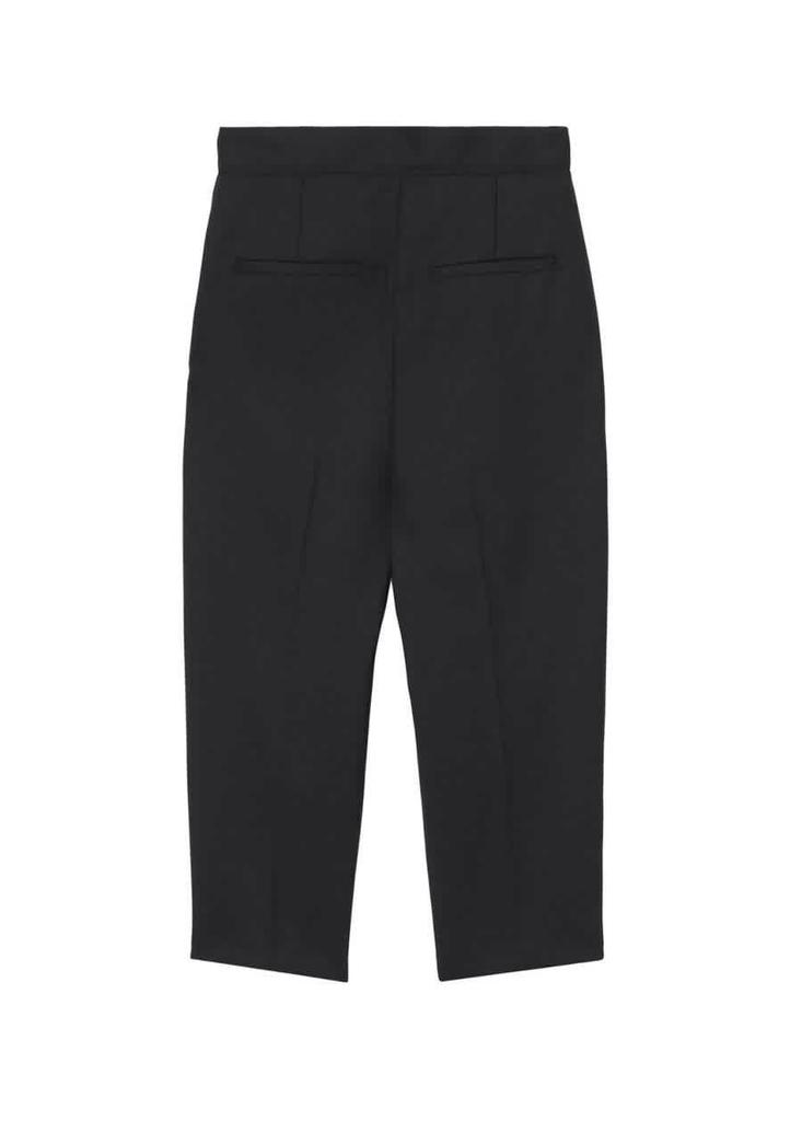 Shop Kids Liza Monogram Motif Wool Blend Trousers on Sale at