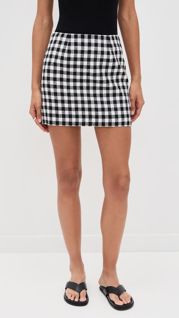 Wayf Gracie Gingham Mini Skirt