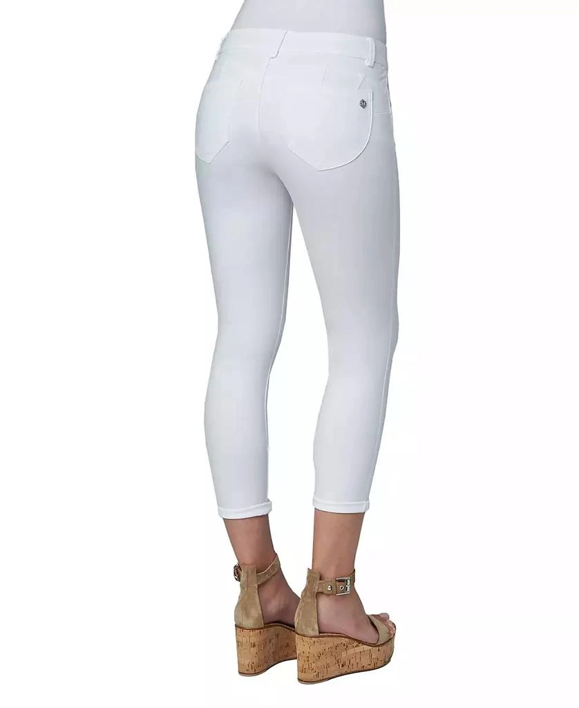Democracy Women's "Ab" Solution High Rise Ankle White Skimmer Jeans 2