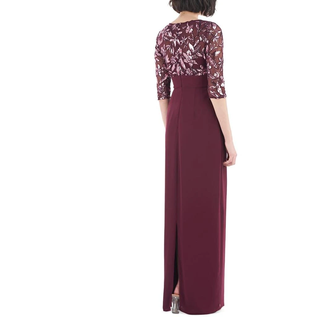 JS Collections Brinley Womens Sequined Long Evening Dress 2