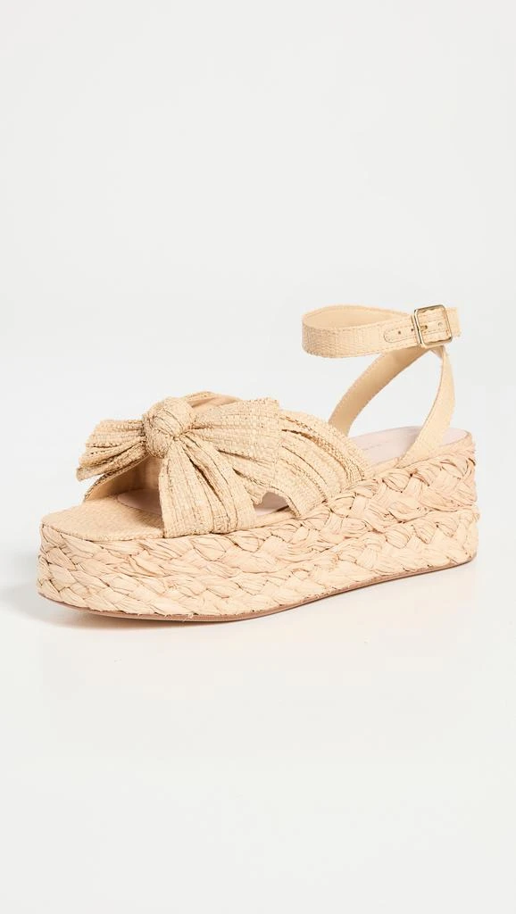 Loeffler Randall Gaby Pleated Bow Bow Braided Espadrilles 1