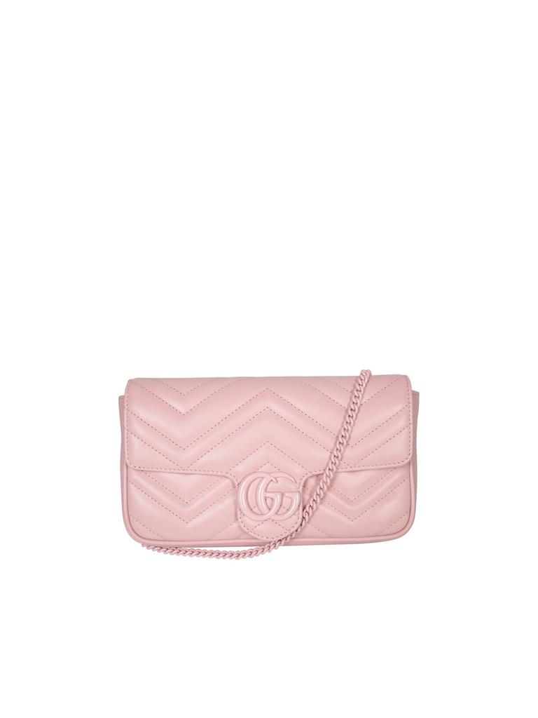 Gucci Marmont Gg Tonal Pink Mini Bag