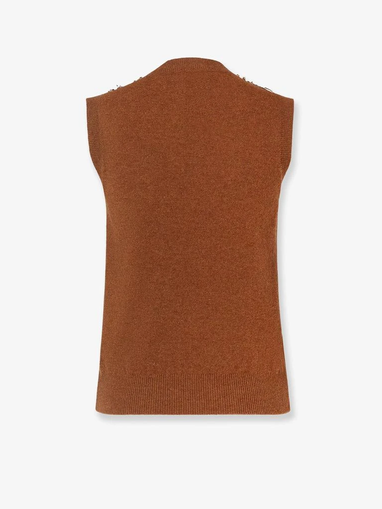 Fendi Sleeveless wool and cashmere sweater 5