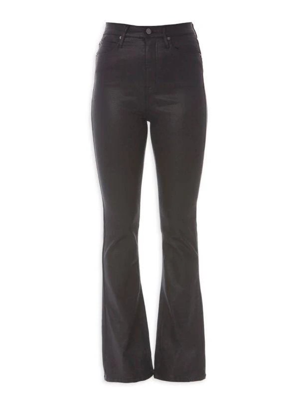 Nicole Miller Glisten High Rise Coated Flare Jeans 5