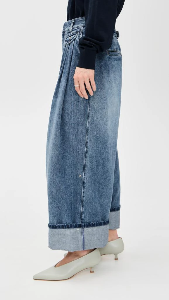 Tibi Petite Spring Denim Triple Pleat Pants 3