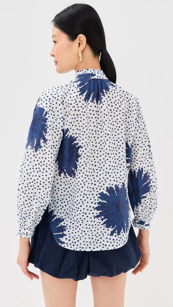 Alix of Bohemia Poet Indigo Dahlia Blouse