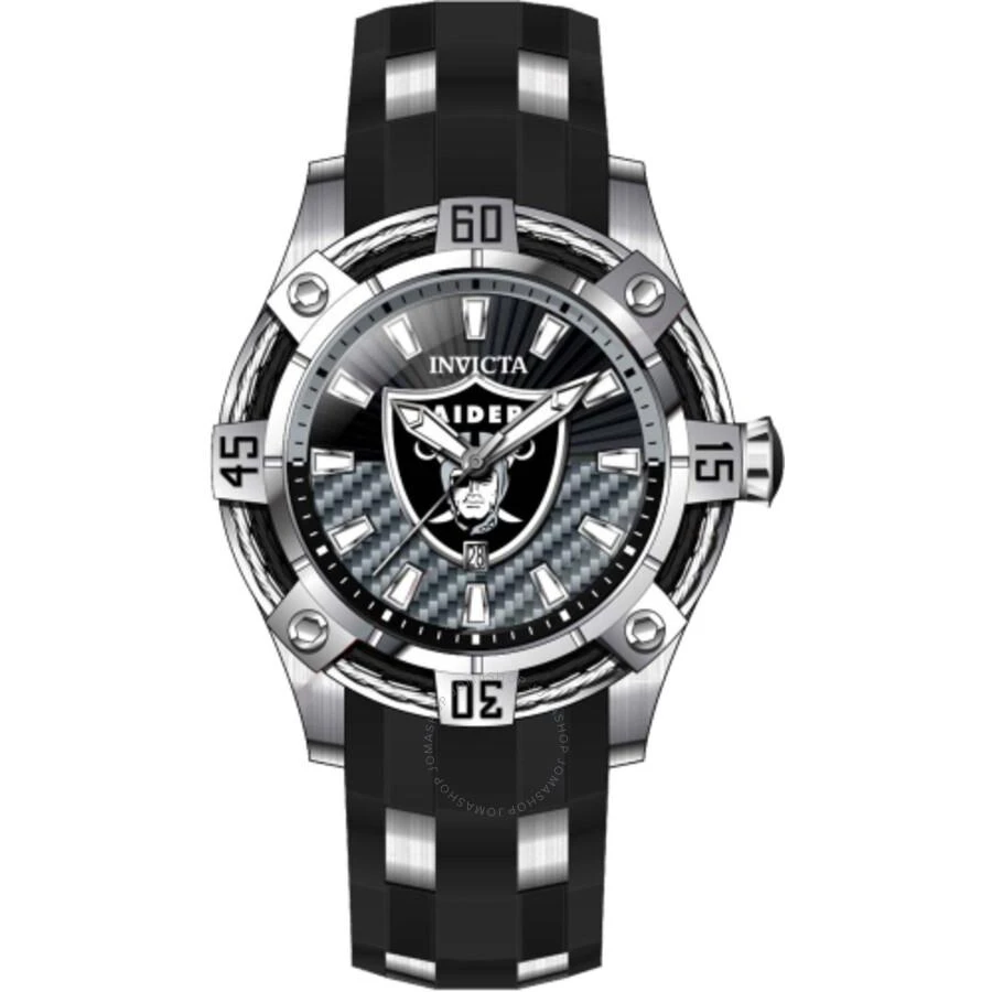 Invicta NFL Las Vegas Raiders Quartz Black Dial Men's Watch 42066 2