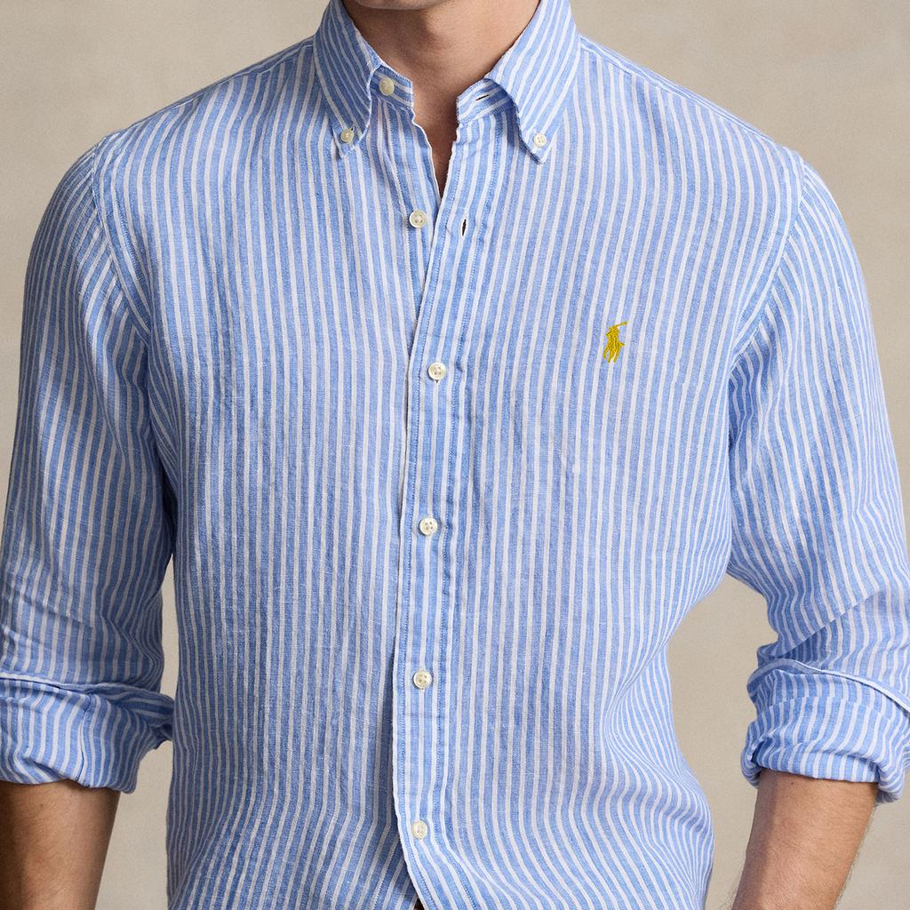 Ralph Lauren Custom-Fit Striped Linen Shirt