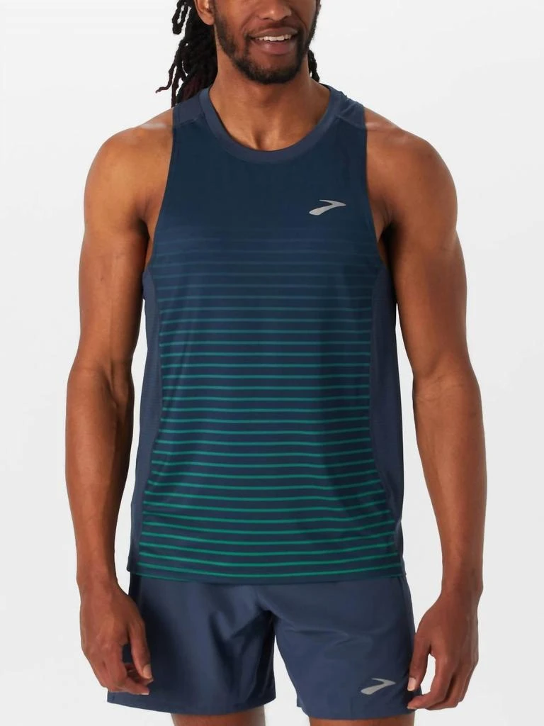 Brooks Atmosphere Singlet 3.0 Tank In Setting Stripe