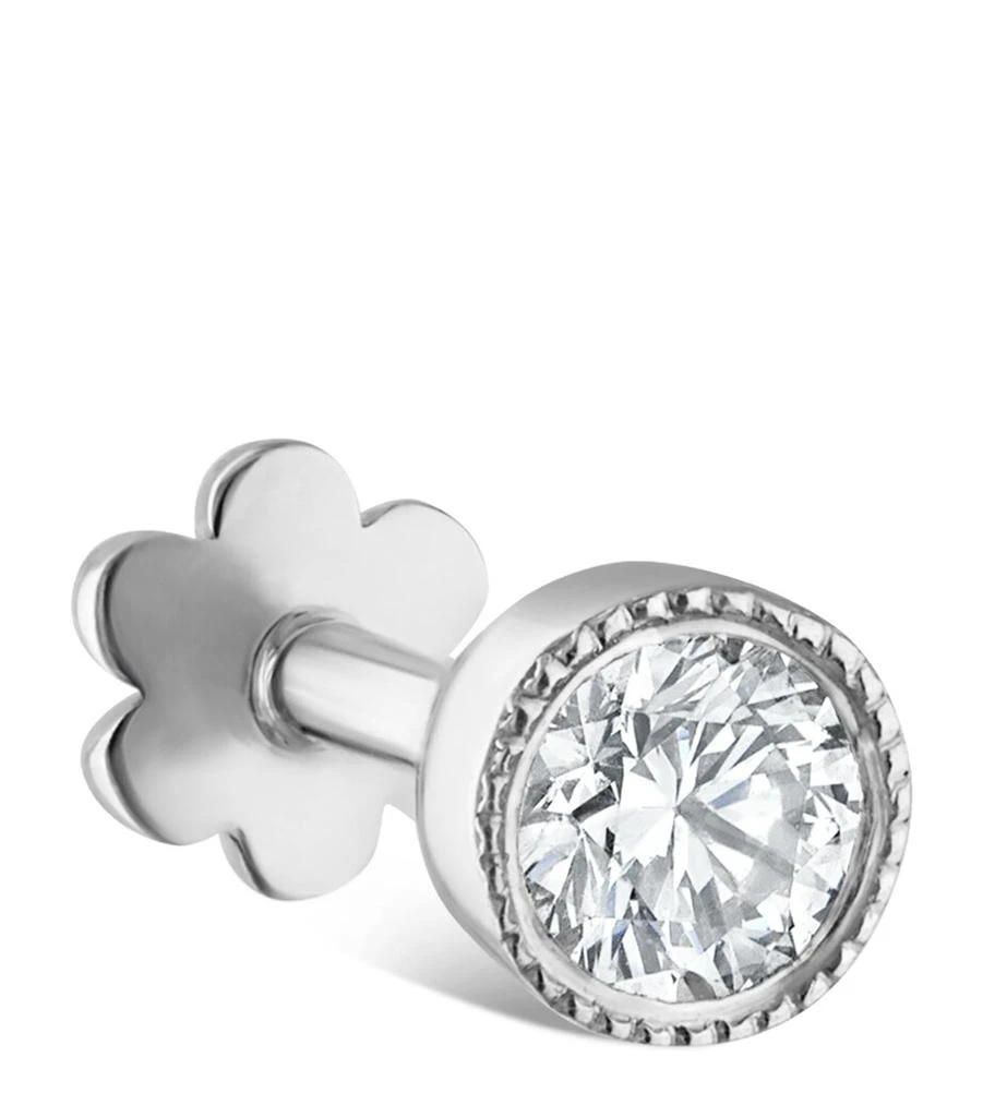 Maria Tash Scalloped Set Diamond Threaded Single Stud Earring (2.5mm) 1