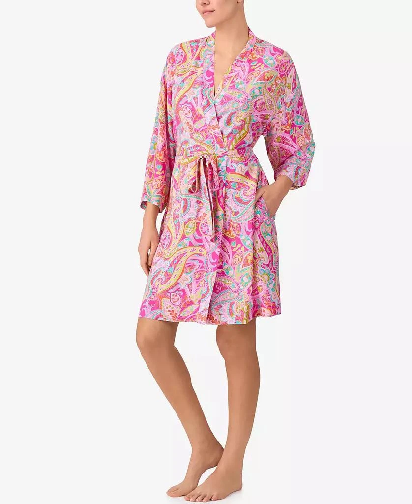 Sanctuary Women
s Wrap Around Long-Sleeve Short Robe 2