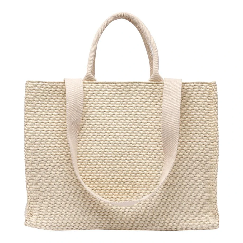 Marni Marni Logo Embroidered Woven Tote Bag 2