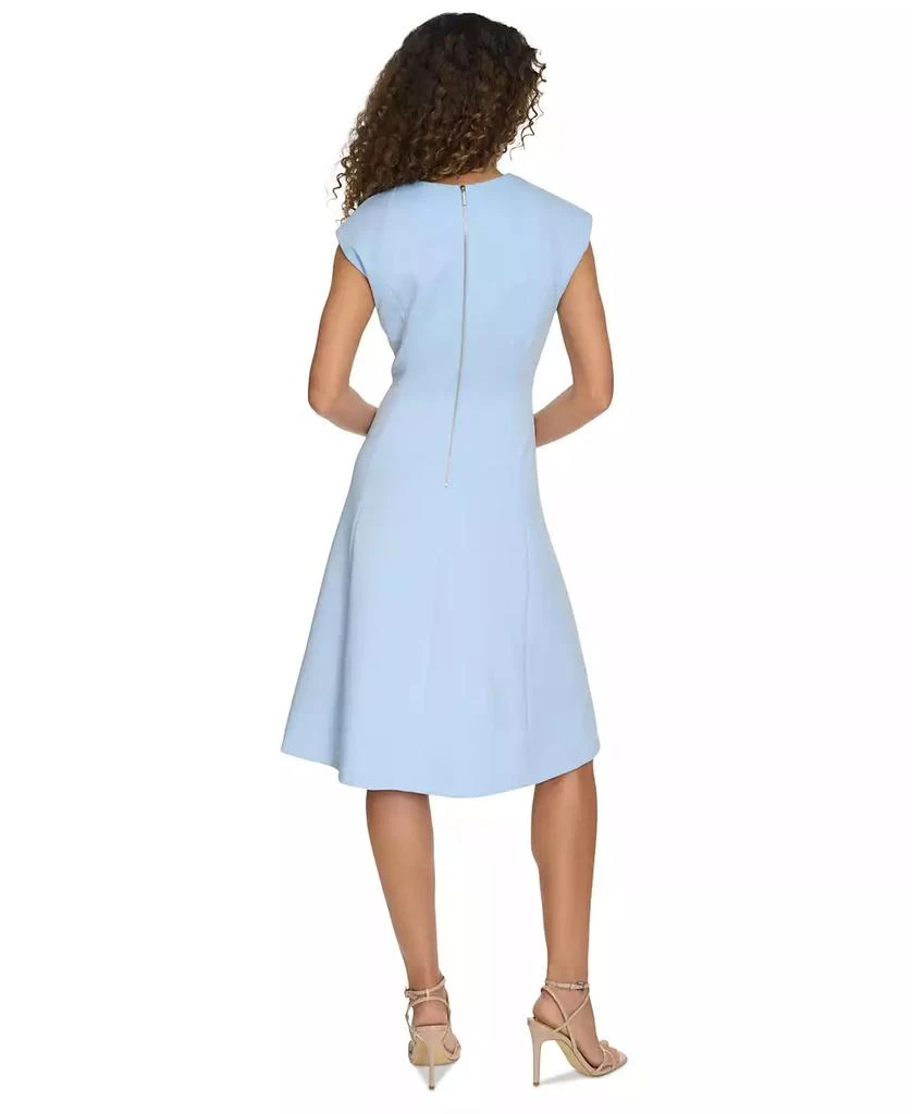 Calvin Klein Women's Cap-Sleeve A-Line Midi Dress 5