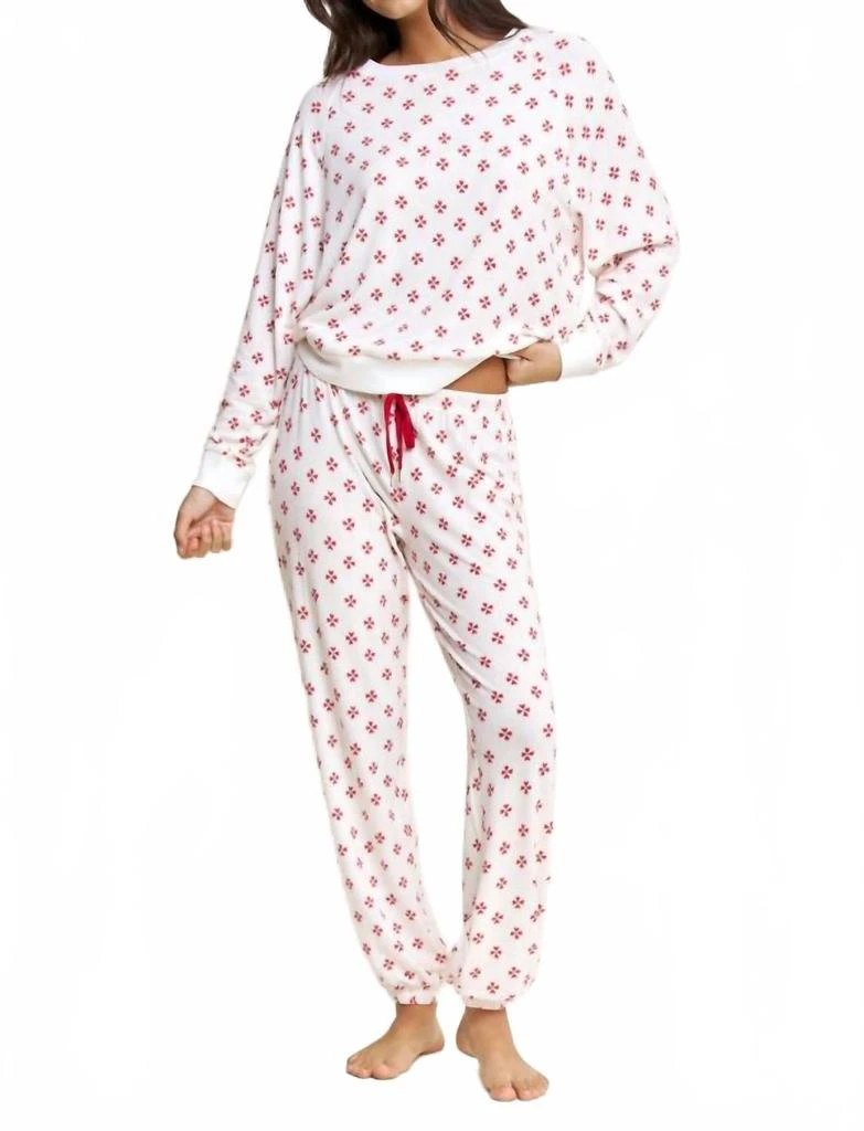 Honeydew Intimates Star Seeker Long Set In Lucky Hearts