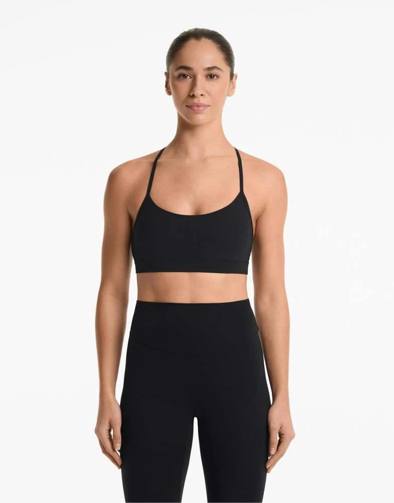 Oysho OYSHO light support comfortlux sports bra with cups in black 1