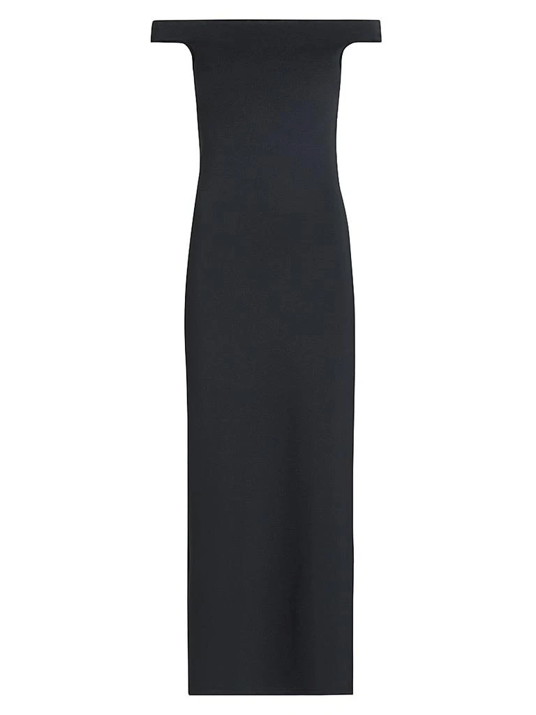 Zeynep Aray Off-The-Shoulder Scuba Maxi Dress - ANTRASIT - 4 Zeynep Aray Off-The-Shoulder Scuba Maxi Dress - ANTRASIT - 4