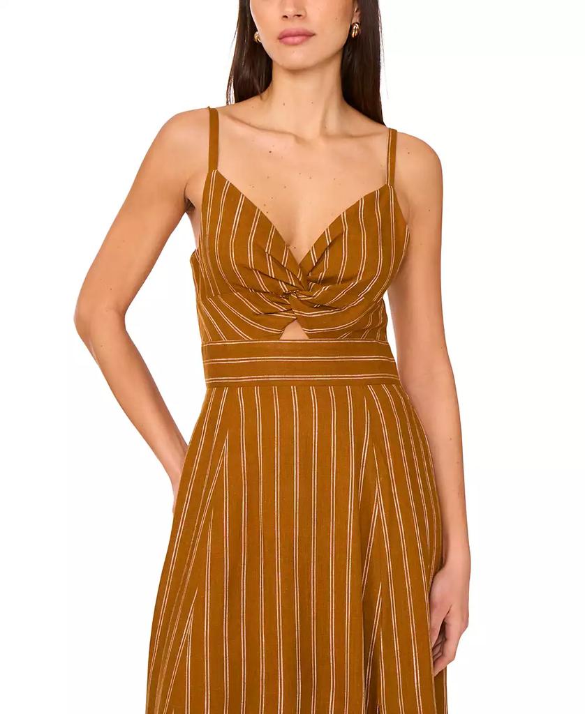 1. State Women's Printed Twist-Front Sleeveless Maxi Dress