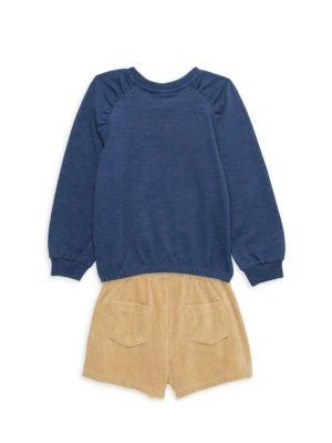 Tommy Hilfiger Little Girl’s 2-Piece Sweatshirt & Corduroy Skort Set 2