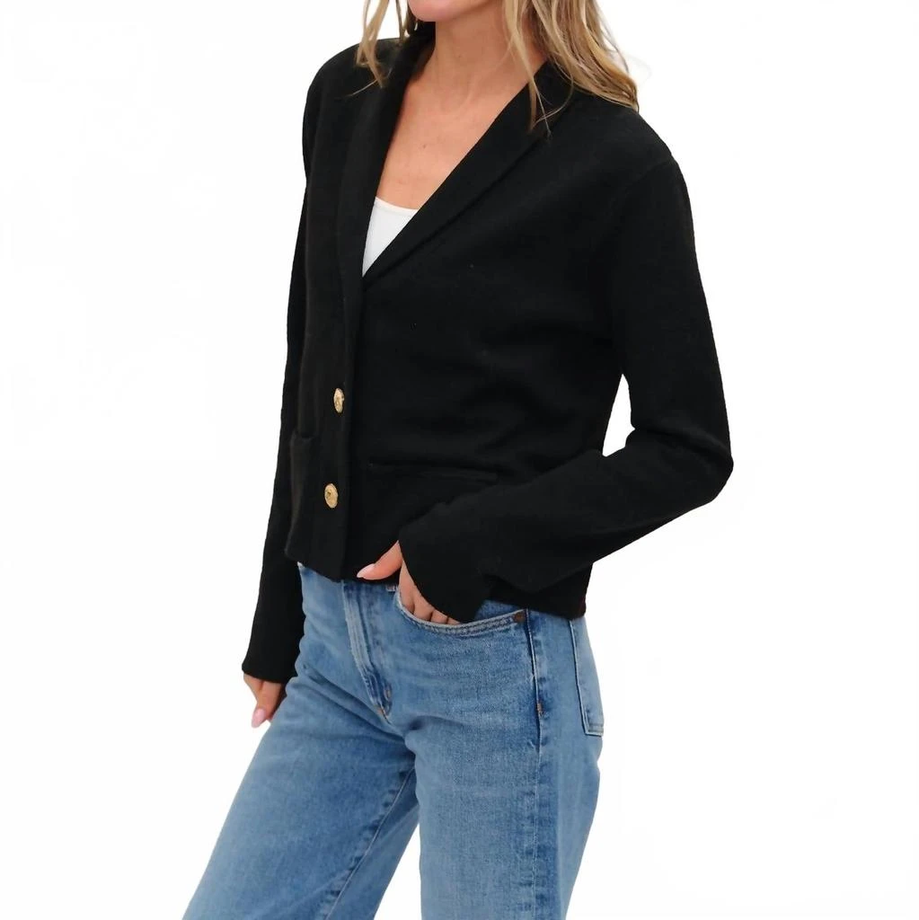 SIX/FIFTY Lynn Knit Blazer In Black 4